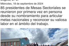 Primer encuentro de Presidentes de Mesas Sectoriales del SENA 